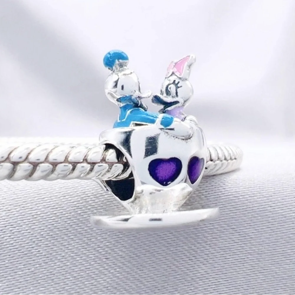 NWT PANDORA x Disney Donald and Daisy Teacup Charm